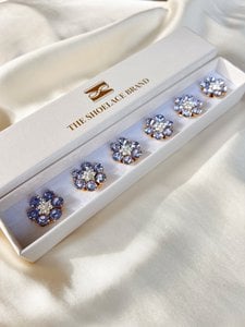 Hilde – Purple Flower Button Charm Gold