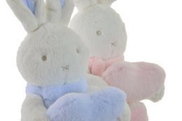 PELUCHE POLIESTER 13X10X23 CONEJO 2 SURT. BE150996
