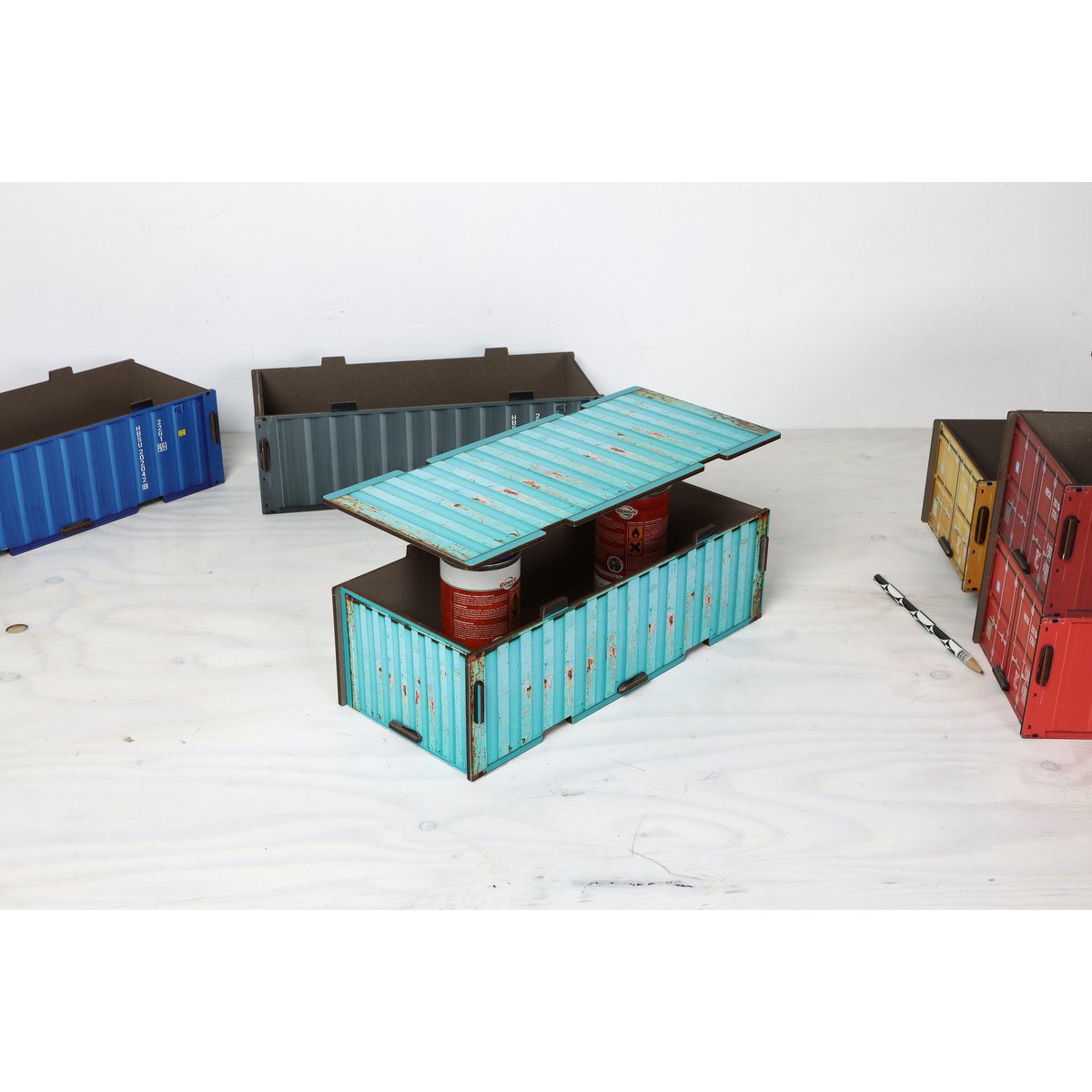 Container stacking box lid