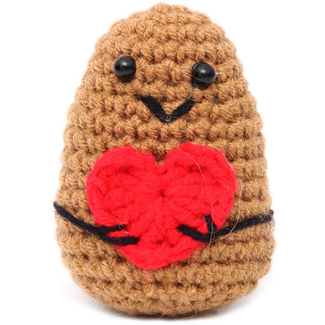 Q-K3.1 T2405-076 Positive Knitted Potato Heart -7cm