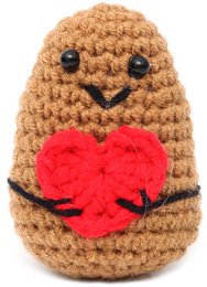 Q-K3.1 T2405-076 Positive Knitted Potato Heart -7cm