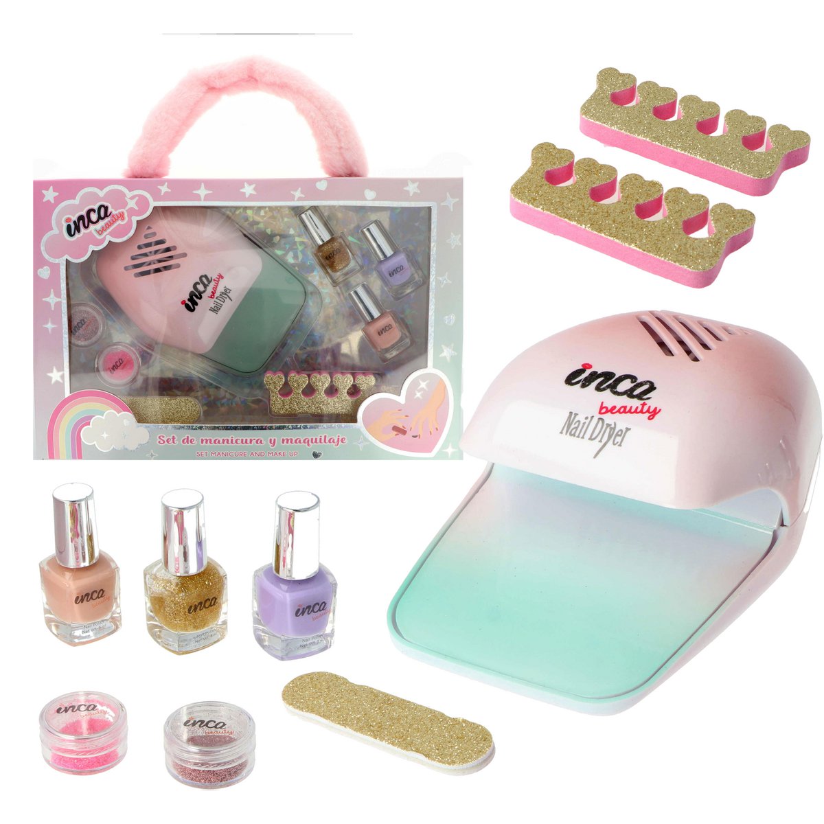 Children's Manicure Set - 5 Polishes and Nail Dryer