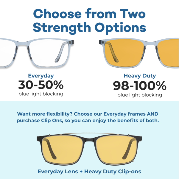 Harrison Blue Light Glasses - Heavy Duty Lens (krystal stel)
