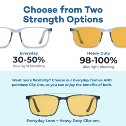 Harrison Blue Light Glasses - Heavy Duty Lens (krystal stel)