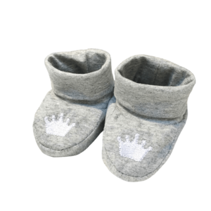Jersey socks with white crown embroidered