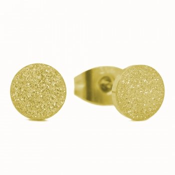 Clous d'oreilles plats en or taille diamant