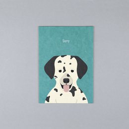 Dog de bois de bois à cartes postales à l'essence
