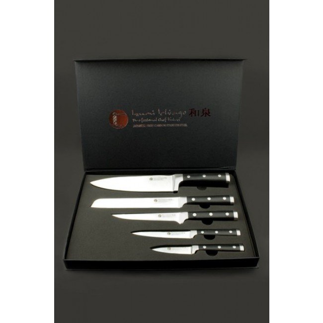 IZUMI ICHIAGO - 5-tlg. Kochmesser-Set "Professional Chef Knives" aus Japanese High Carbon Stainless Steel