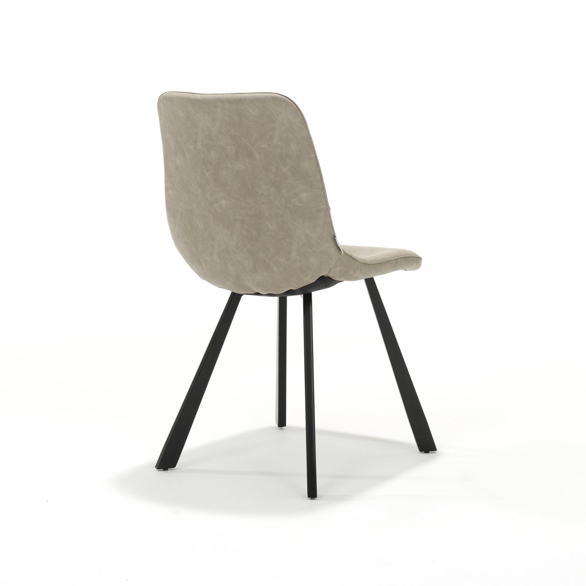 Sedia bari in tessuto nero beige vintage