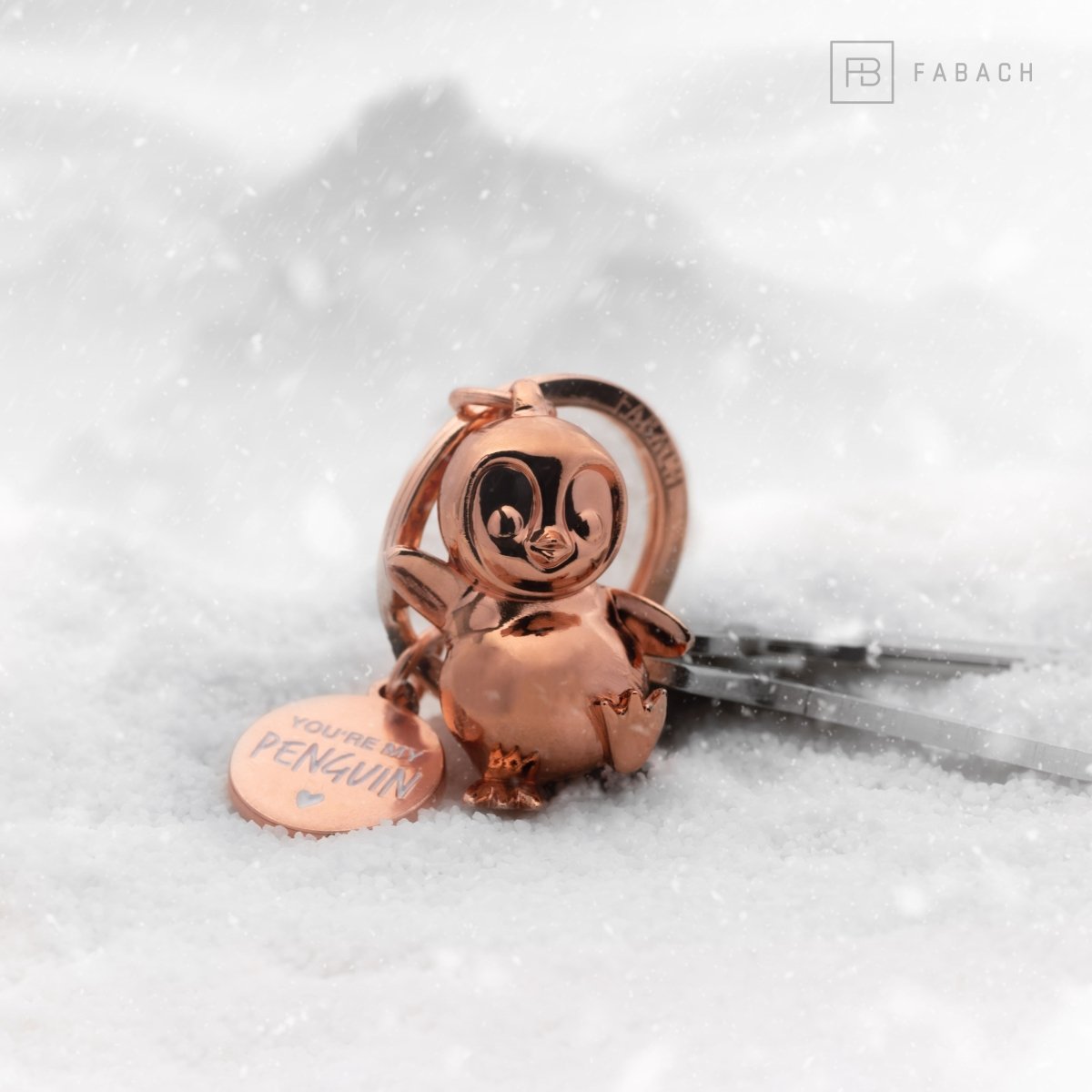 "You're my penguin" penguin keychain "Breezy" with engraving - cute penguin lucky charm as a gift for partners