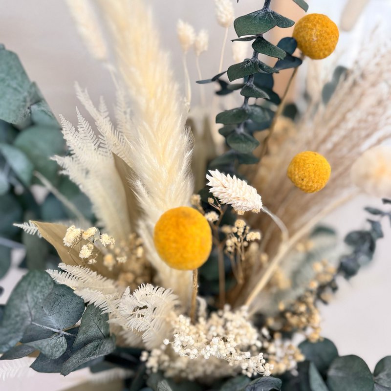 Natur - Dryflower Bouquet i Harmonie I Grün -weiß