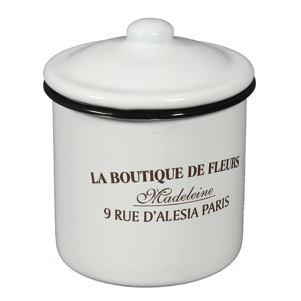Beh„lter mit Deckel aus Emaille