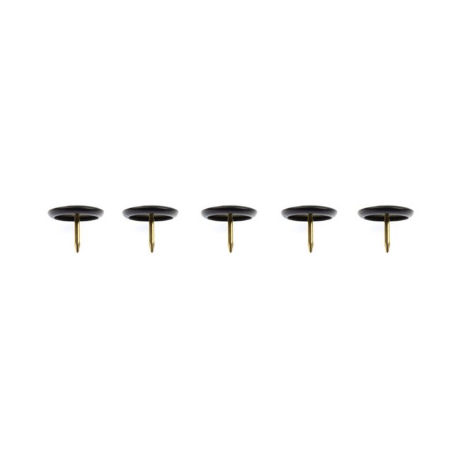 Thumbtacks Kangaro black cap brass plastic box 100 pcs