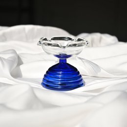 Kaarshouder | Theelichtje Diya Handgemaakt Messing | Glas