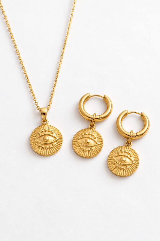 Auralis – Collana Occhio Protettivo Oro Waterproof