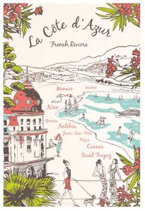 Franse Rivièra theedoek