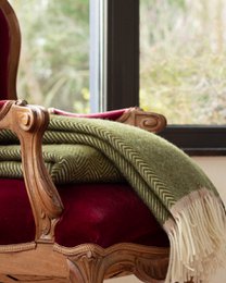 Wool Throwd Denver Olive