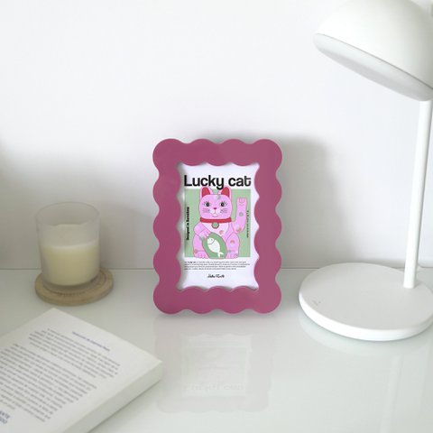 MAGENTA ACRYL BLOEMBLAADJE FOTOLIJST (L) HF