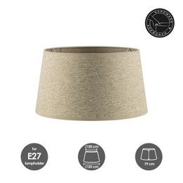 Abat-jour en tissu Home Sweet Home Marron - 35 x 30 x 19 cm
