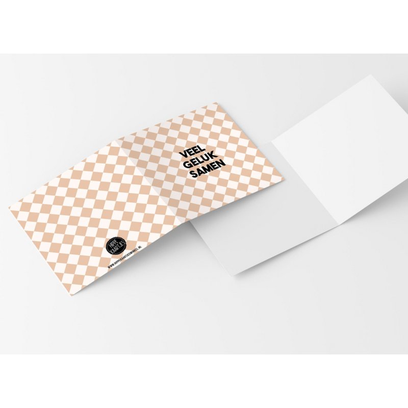 Cartes de voeux avec enveloppe blanche "Bonne chance ensemble" 5 pièces
