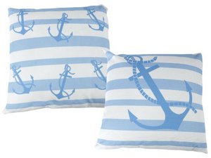Cushion with anchor including 40x40cm filling