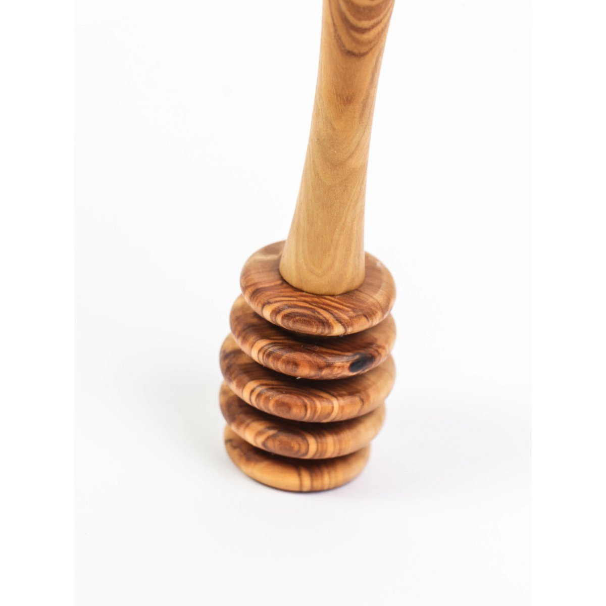 Ensemble pot à miel et cuillère à miel en bois d'olivier de fabrication naturelle