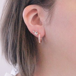Eclat Earrings - Rose Gold and Crystal
