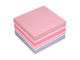 Info notes 75x75mm assorti blok a 400 vel roze, wit, paars