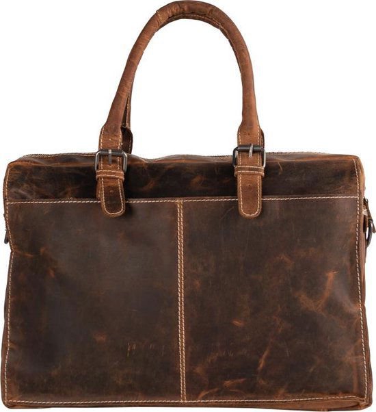 Buffaloing skuldertaske med håndtag Cognac Arrigo