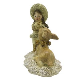 Bild Kind 12 cm goldfarbener Polyresin Dekoration Bild