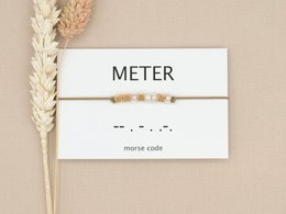 Morse code armband meter (zilver,rosé goud,goud)