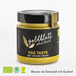 Organic, gluten-free, vegan egg salad spread with a creamy, savory taste. Made from plant-based ingredients.