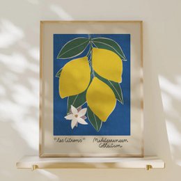 Mediterrane Kollektion – Zitronen-Kunstdruck