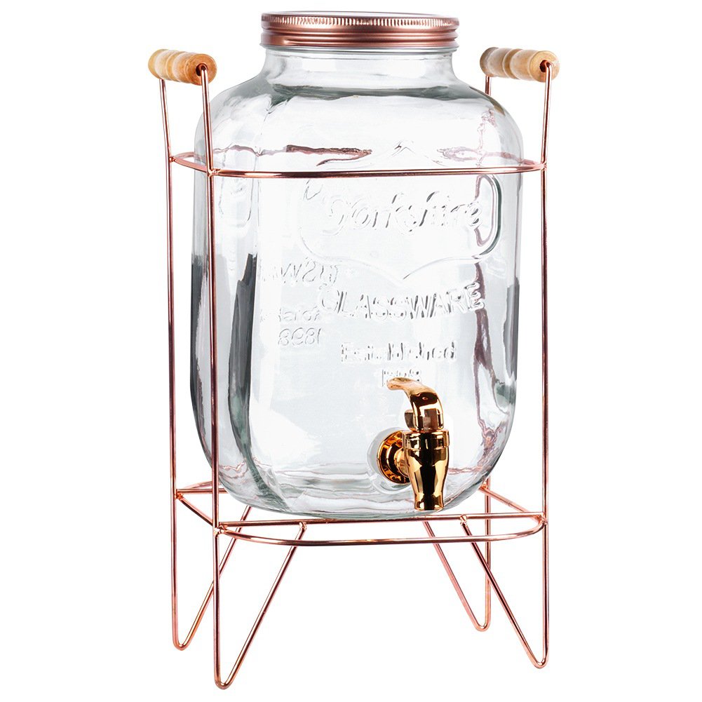 Dispenser with Tap and Stand Gold 5.5 l