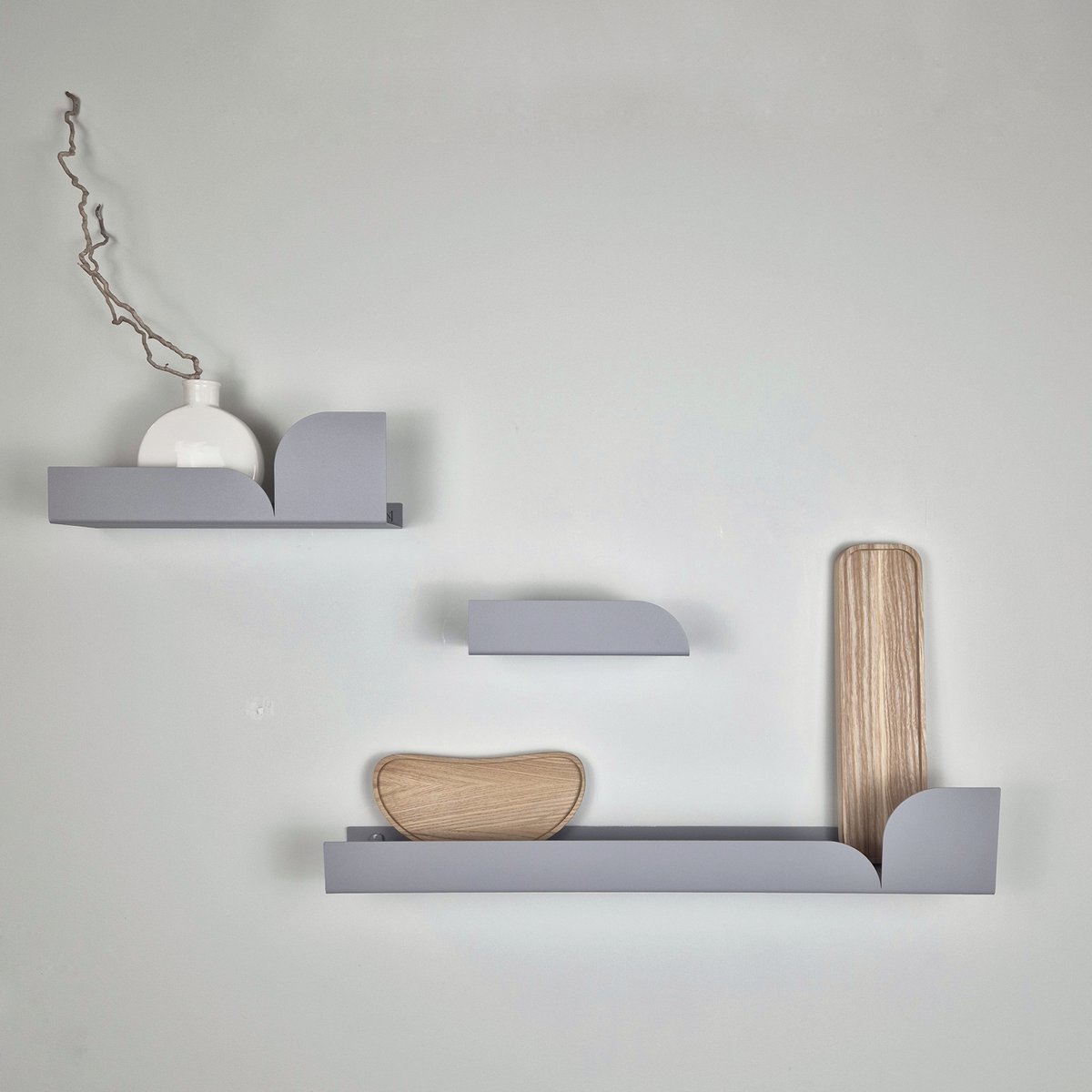 Grå metal væg hylde bauhaus