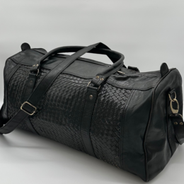 Borsa da viaggio in pelle di classe Wonder a mano nera