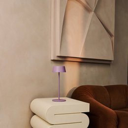 Lámpara de mesa recargable Hugo Violet Lila