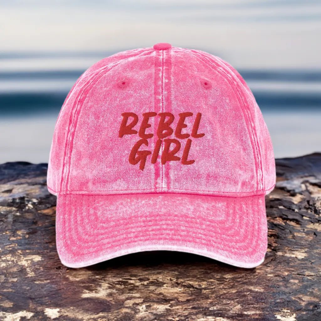 Gorra vintage REBEL GIRL Gorra vintage de sarga de algodón