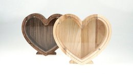 Sparschwein, Holz Sparschwein Herz