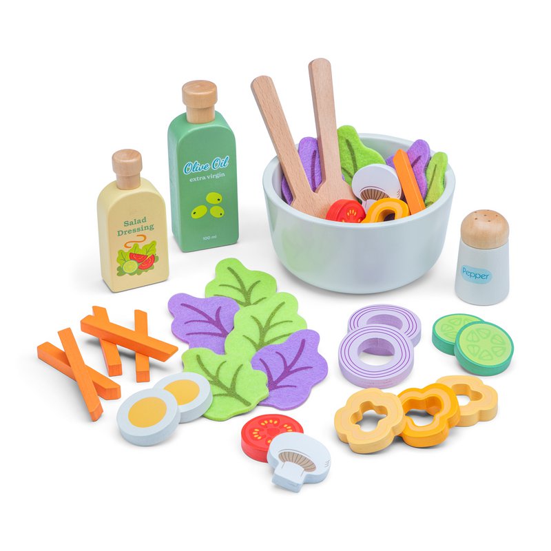 Set de ensalada de madera - "Haz tu propia ensalada"