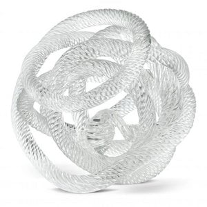 Mittelgroße geknotete Glasskulptur (M), Durchmesser: 15 cm