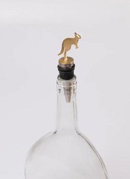 Tappo per vino | Bottiglia Wallaroo realizzata a mano in ottone e acciaio