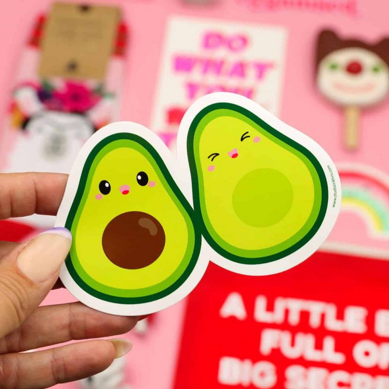 Klistermærke Avocado duo