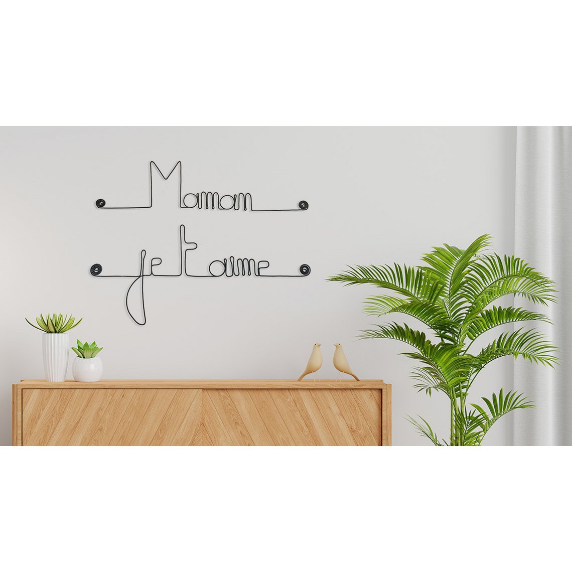 Mother's Day Gift "Mom I love you" - Wire Wall Decoration