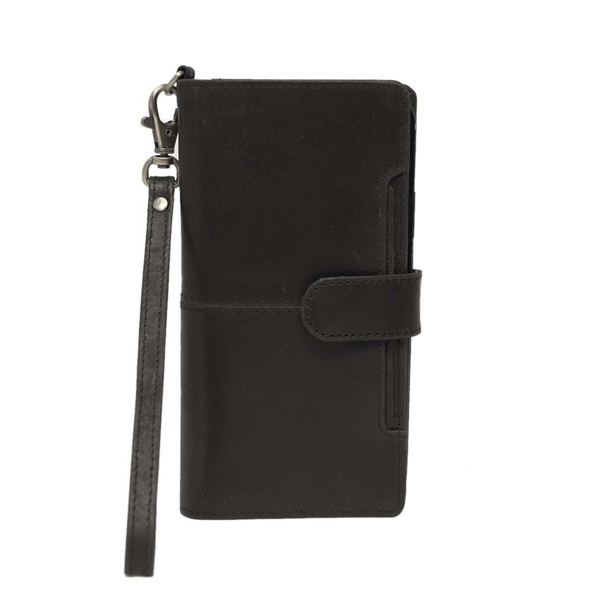 iPhone XR Bogreol Taske Sort Læder - Læder Taske iPhone XR Sort - iPhone XR Taske Buffalo Læder