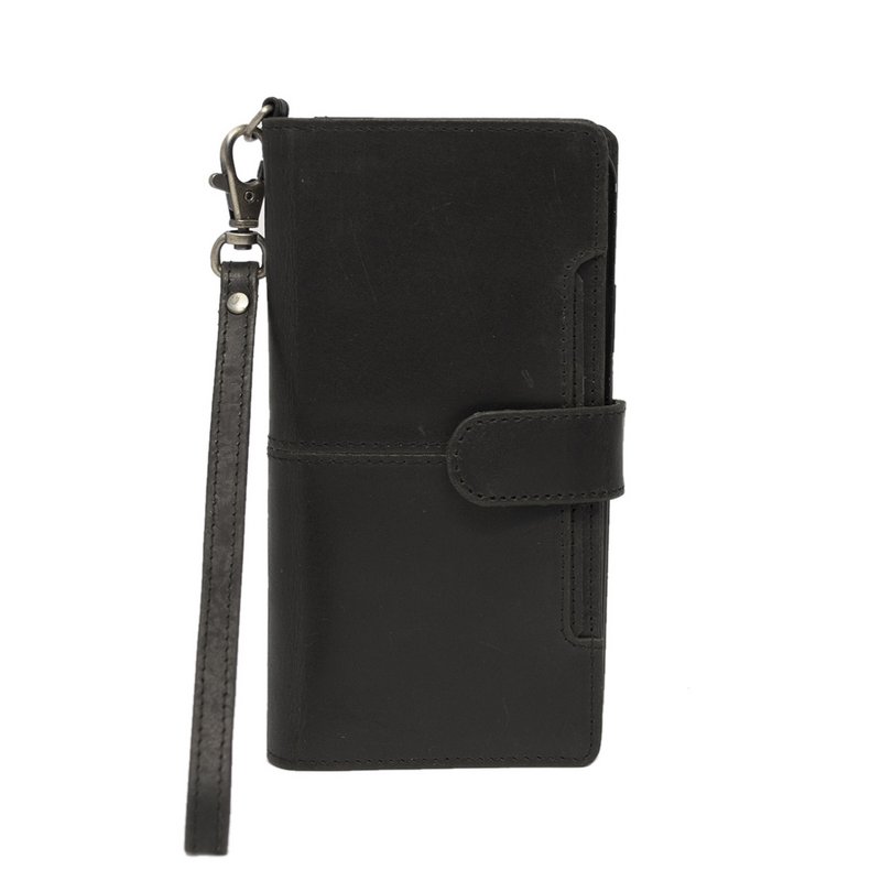 iPhone XR Bogreol Taske Sort Læder - Læder Taske iPhone XR Sort - iPhone XR Taske Buffalo Læder