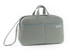 Umhänge-Umstandstasche für Kinderwagen und Krankenhaus. Praktische und elegante Organizer-Tasche mit großem Fassungsvermögen. Produkt hergestellt in Spanien.