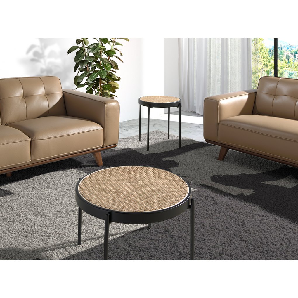 Rattan round corner table 2109