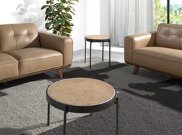 Mesa rincón redonda rattan 2109