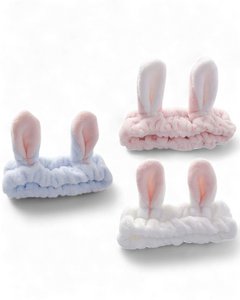 Bunny Hair Headband - Plush Ears Spa Towel Band